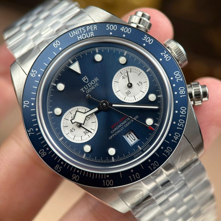 Tudor Black Bay Chronograph Replica Watches Blue Dial Metal Wire ZF Factory 41mm