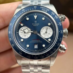 Tudor Black Bay Chronograph Replica Watches Blue Dial Metal Wire ZF Factory 41mm