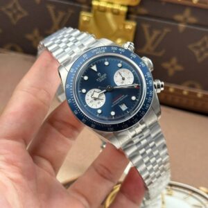 Tudor Black Bay Chronograph Replica Watches Blue Dial Metal Wire ZF Factory 41mm