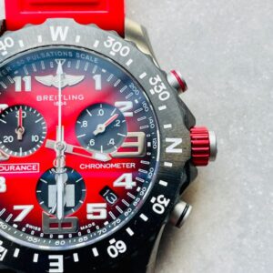 Endurance pro AAA 44mmIRONMAN REDBlack dial Red Rubber Strap quartz movement