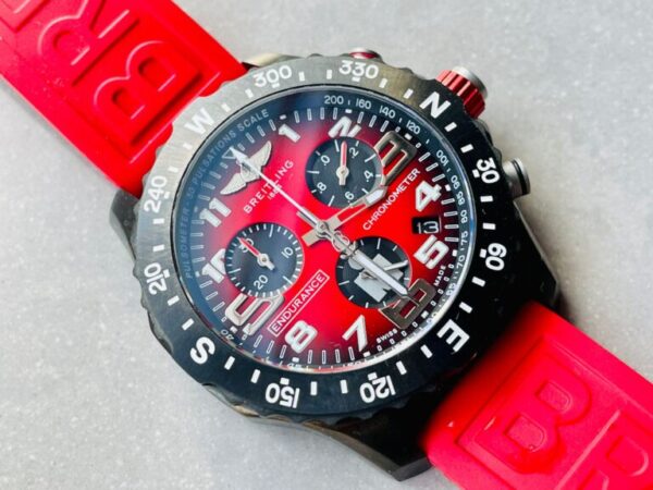 Endurance pro AAA 44mmIRONMAN REDBlack dial Red Rubber Strap quartz movement