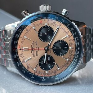 Navitimer 01 11 SS Salmon Dial on Steel Strap A7750 BLS Factory