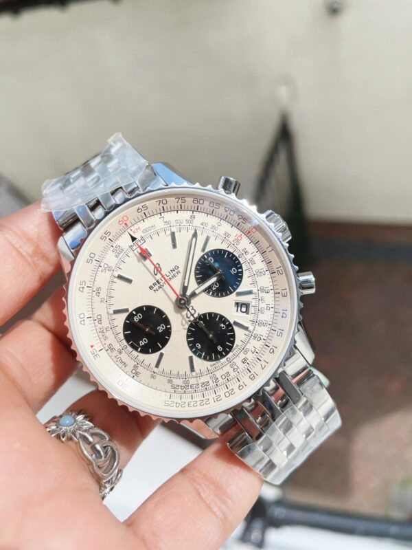 Navitimer 01 11 SS White Dial on Steel Strap A7750 GF Factory