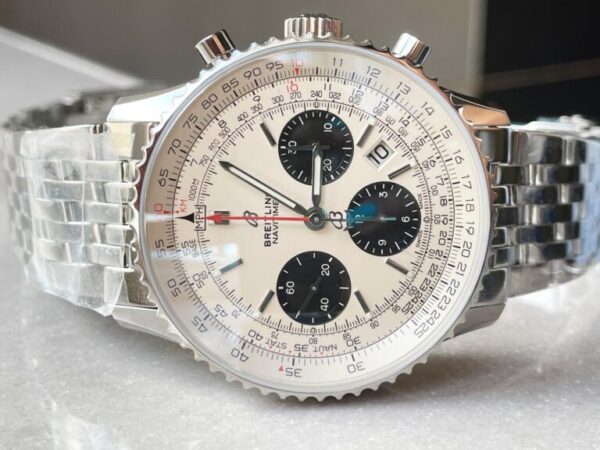 Navitimer 01 11 SS White Dial on Steel Strap A7750 GF Factory