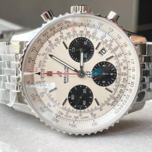 Navitimer 01 11 SS White Dial on Steel Strap A7750 GF Factory