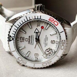 Planet Ocean SEAMASTER 39.5mm Olympic Games SS VSF 11 Best Edition White Dial on White Rubber Strap A8800