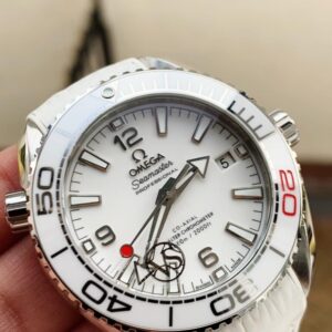 Planet Ocean SEAMASTER 39.5mm Olympic Games SS VSF 11 Best Edition White Dial on White Rubber Strap A8800