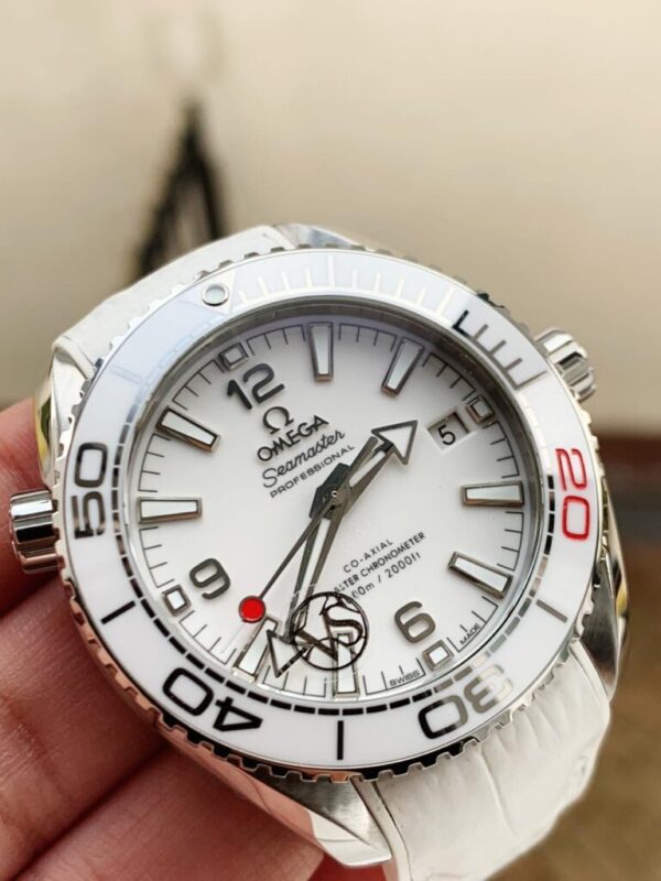 Planet Ocean SEAMASTER 39.5mm Olympic Games SS VSF 11 Best Edition White Dial on White Rubber Strap A8800