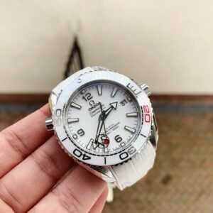 Planet Ocean SEAMASTER 39.5mm Olympic Games SS VSF 11 Best Edition White Dial on White Rubber Strap A8800