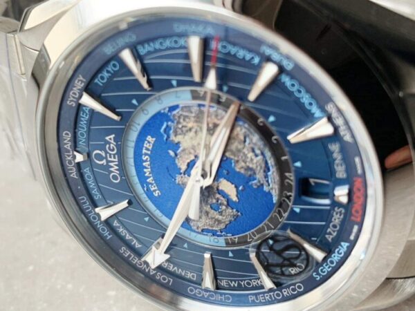 Seamaster Aqua Terra Worldtimer VSF 11 Best Edition Blue Dial on SS Bracelet A8938