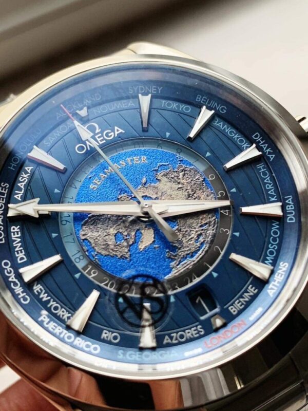 Seamaster Aqua Terra Worldtimer VSF 11 Best Edition Blue Dial on SS Bracelet A8938