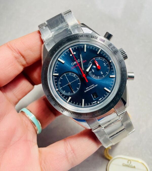 Speedmaster ’57 Co-Axial OMF 11 Best Edition Blue Dial on SS Bracelet A9300