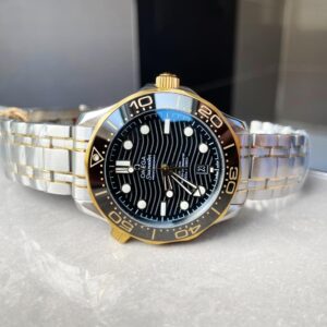 2018 Seamaster Diver 300M SSYG VSF 11 Best Edition YG Bezel Black Dial on SSYG Bracelet A8800