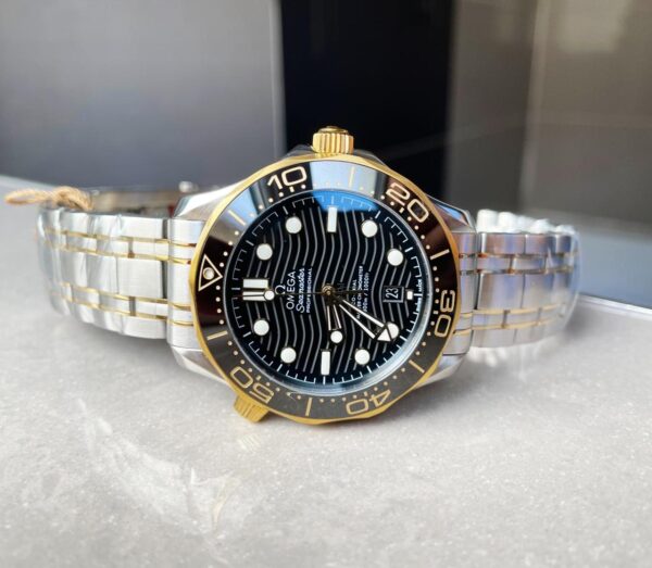 2018 Seamaster Diver 300M SSYG VSF 11 Best Edition YG Bezel Black Dial on SSYG Bracelet A8800