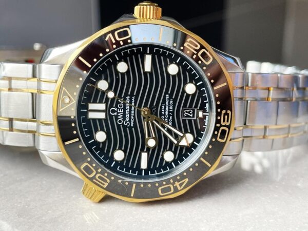 2018 Seamaster Diver 300M SSYG VSF 11 Best Edition YG Bezel Black Dial on SSYG Bracelet A8800