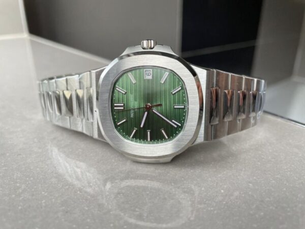 Nautilus 57111A PPF VF 11 Best Edition Green Textured Dial on SS Bracelet 324CS