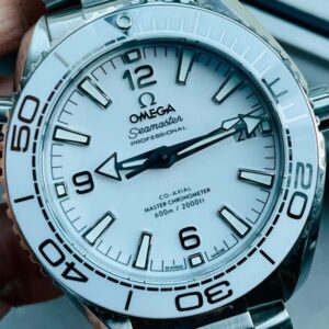 Planet Ocean Sea master 39.5mm White Real Ceramic VSF 11 Best Edition on SS strap A8906