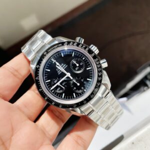 Speedmaster MoonWatch SS Sapphire Crystal Black Dial on SS Bracelet Manual Winding Chrono Movement