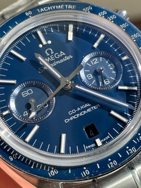 Speedmaster MoonWatch SS Sapphire Crystal Blue Dial on SS Bracelet Manual Winding Chrono Movement